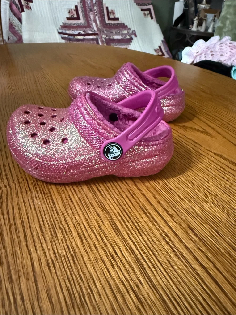 CROCS Classic Lined Glitter Clog Toddler